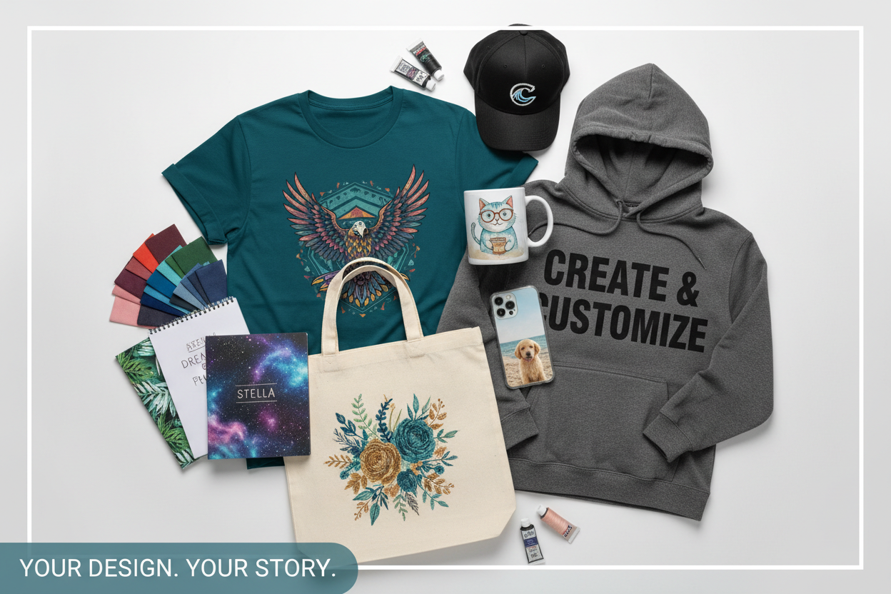 Personalized Custom Printing for Gifts, Apparel & Merchandise