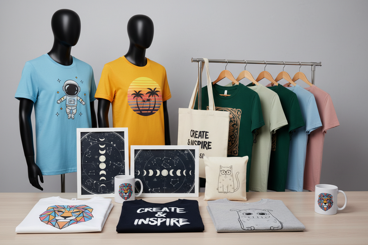 Unique Pre-Made Graphic T-Shirts & Custom Printed Gifts