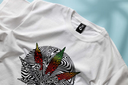 Abstract Leaf Line Art Design