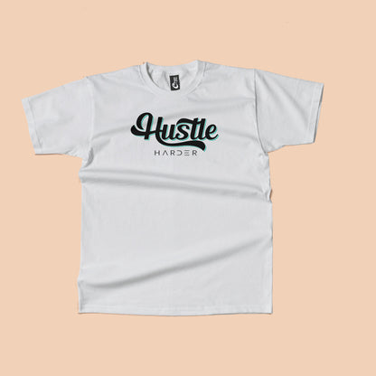 Hustle Harder Graphic T-Shirt – Motivational Streetwear Tee